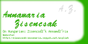 annamaria zisencsak business card
